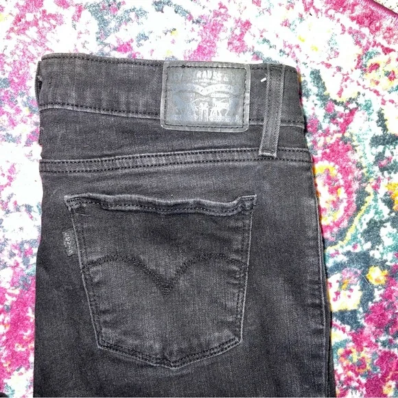 Levi’s 711 Tall Skinny Black Distressed Jeans - Picture 3 of 6